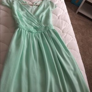 Mint green chiffon dress